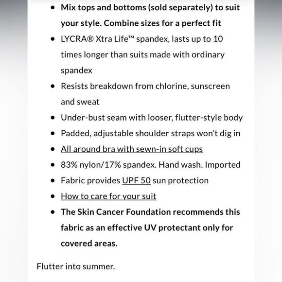 Land’s End Plus Regular flutter Tankini top green grass painted flower print Var - Picture 6 of 10